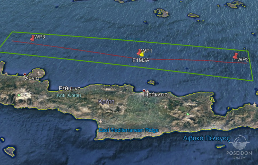 Glider Cretan Sea waypoints