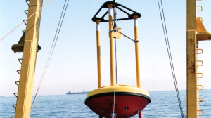 One of the very first deployments of the POSEIDON buoys, close to Aegina island (March 1999)