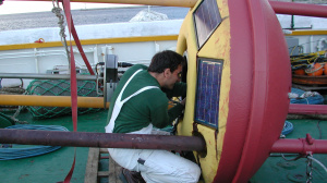 Buoy maintenace on board (December 2000)