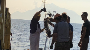 Remainders of fishing activities to the Athos mooring line (June 2018)