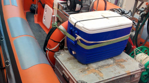 Boat loaded and ready for the transportation (Nov. 2015)